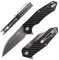 GANZO Firebird FH31-CF EDC Faltbares Taschenmesser, rasiermesserscharf, D2 Edelstahl, G10 Griff mit Clip, Outdoor (Kohlefaser)