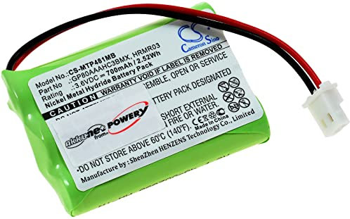 Powery Batterie Compatible avec Le Motorola Type HRMR03, 3,6V, NiMH [ Batterie pour Babyphone ]