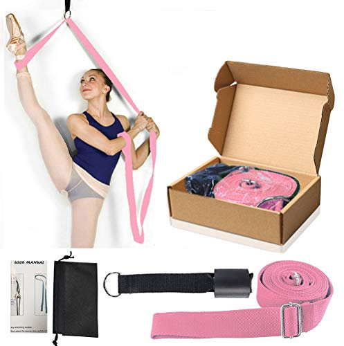KimDaro Beinstrecker, Türflexibilität & Stretching Beingurt – ideal für Ballett, Cheer, Tanz, Gymnastik oder jede Sport-Beinstrecker, Türflexibilitätstrainer, Premium-Stretch-Ausrüstung (Pink)