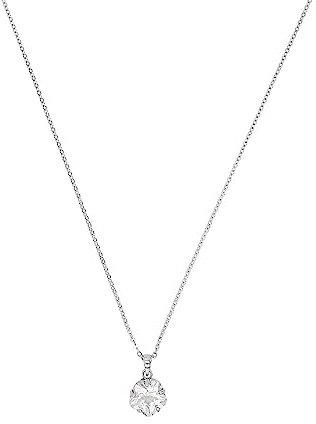 Amor Kette mit Anhänger 925 Sterling Silber Damen Halsschmuck, mit Zirkonia synth., 45 cm, Silber, Kommt in Schmuck Geschenk Box, 9293407