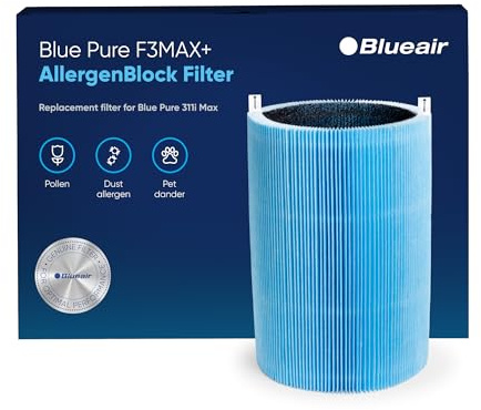 Blueair Blue Pure 3450i Max Series AllergenBlock Filter, Original-Ersatzfilter für Allergien, Pollen, Staub, Tierhaare, passend für Blue Pure 3450i Max Luftreiniger