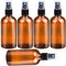 5 botellas de spray hechas de vidrio marrón, botellas de vidrio ámbar de 100 ml con atomizador negro, recargable, botella de niebla fina con atomizador vacío, recipiente líquido, botella de viaje