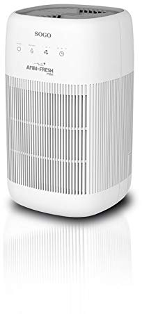 Sogo Purificador de Aire y Deshumidificador 2 en 1 - Purificador de Aire con Filtro HEPA 3 Niveles de Filtración - Deshumidificador Silencioso de hasta 750 ml/día – Deshumidificador Tanque de 1L Agua
