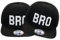 JOHNNY CHICOS NY New York süße Unisex Schwester Bruder Kindercap Smile Tiger Adler Prince Kinder Cap Snapback und Mütze ca. 49-58cm Kopfumfang (One Size, Black:BRO+BRO)