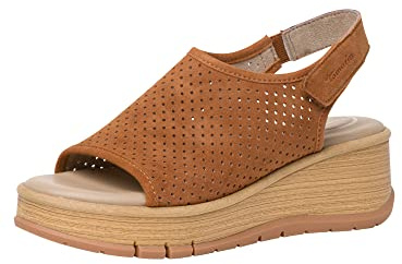 Tamaris Comfort Damen 8-8-88305-20-305 Sandale mit Absatz, Cognac, 40 EU