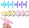 12 Unids/set Pinza de Pelo de Sujeción de Mariposa, Pinza de Pelo de Salón, Abrazaderas de Garra de Sección de Pelo Herramienta de Peluquería(Pinza de pelo de colores)