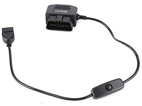 ER Câble OBD2 vers Câble de Chargeur USB, Câble d'alimentation OBD OBD2 vers Câble de Chargeur USB, Câble de d'alimentation USB OBD2 18,7 Pouces Chargeur de Connecteur 16