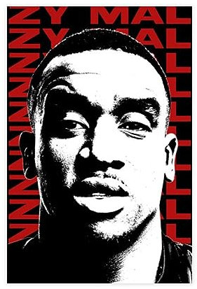 Bugzy Malone British Rapper Schlafsaal Schlafzimmer Retro Wandkunst-Deco-Poster Leinwand Poster Wandkunst Dekor Druck Bild Gemälde für Wohnzimmer Schlafzimmer Dekoration ungerahmt 30 x 45 cm