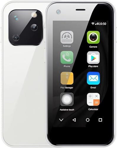 SOYES -Smartphone mit 2,5-Zoll-Bildschirm, Quad Core, 1 GB, 8 GB, Dual-SIM, Dual-, 1580-mAh-Akku, 3G-entsperrtes Mobiltelefon für (Perlweiss)