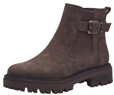 Tamaris Damen Stiefelette Blockabsatz bequem; MOCCA, EU 38