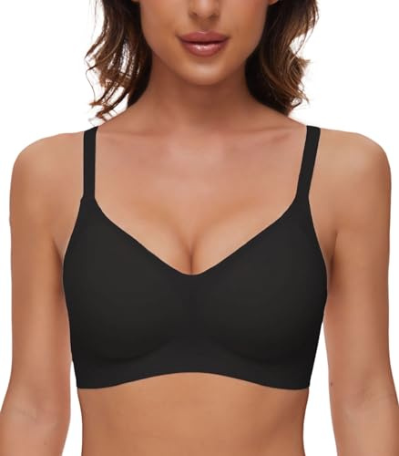 CheChury Soutien-Gorge sans Armature Confortable Brassière Sport Push Up sans Couture pour Yoga Respirant avec Coussinets Amovibles