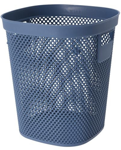 INDA-Exclusiv Corbeille à papier, poubelle de bureau, en plastique, hauteur : env. 30 cm, 12 l, couleur : bleu