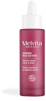 Melvita - Sérum Rides & Éclat - Argan Bio Active - Soin Fermeté & Éclat de la peau - Huile d'Argan Fermentée, AHA de Framboise - 30 ml