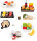 Puppenhaus Zubehör Essen, Miniatur Wichtel Zubehör Küche, Puppenhaus Küche Miniatur Deko Miniatur Essen und Trinken Weihnachten Geschenke Miniaturen Lebensmittel Spielzeug