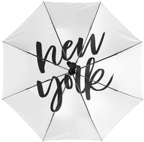 Cmagnifico Regenschirm, New York Automatik-Regenschirm, automatisches Öffnen, 3-fach gefalteter Regenschirm für Damen und Herren, new york, Einheitsgröße