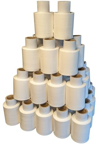 40 x Mini Stretchfolie 10 cm Rollen 23 my (weiß)