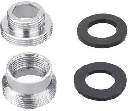 2Pcs Tap Adapter Male Thread Faucet Adaptors Tap Aerator Connector Tap Bushing Reducers Pipe Fitting 22mm to 16mm