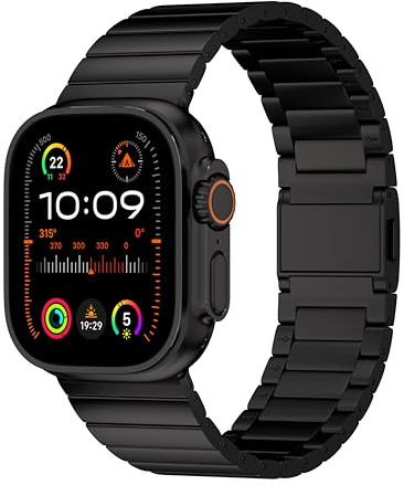 Kader Accessories Premium Titan Armband mit Edelstahl-Magnetverschluss - kompatibel mit Apple Watch Series 10/11 (46mm) und Ultra/Ultra 2/Ultra 3 (49mm)
