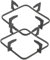 TOYZFRIENDY 2 Pièces Rack anti-glipage pour rack de gaz étagère chaud pot soutien support de poêle grille de cuisinière casier à casseroles grille de poêle fonte Noir