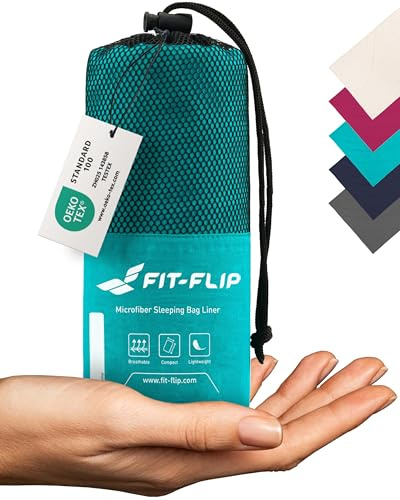Fit-Flip Sábana Saco de Dormir | Saco Sábanas ultraligero de 325 g o 310 g con compartimiento de almohada agregado, Sábana de viaje compacto