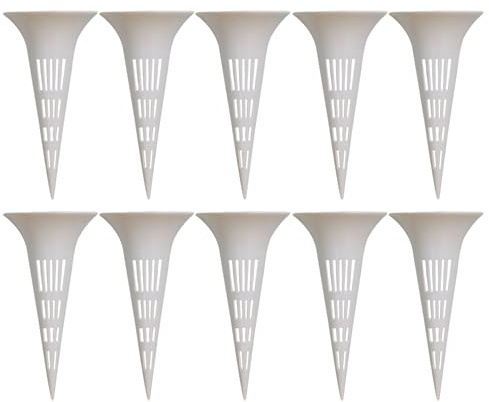 Wurzelbewässerungsspikes - 10 Stück Mehrlochpfähle | Wasserpfähle für Pflanzen Wurzel für Blumen, Zimmerpflanzen, Orchideen mit Garten, Hof, Balkon, Terrasse, Innen- und Außenbereich