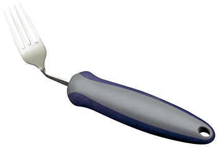 Homecraft Couverts Newstead, fourchette pour gaucher Ustensile pour les personnes âgées, les personnes handicapées, la maladie de Parkinson et l'arthrite, mangez plus facilement, prise anti-dérapante