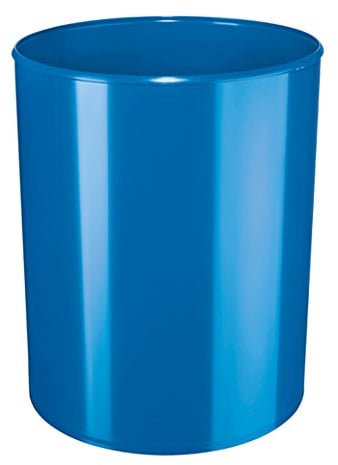 HAN Design-Papierkorb i-Line, eleganter Abfalleimer, hochglänzender und stylischer Mülleimer für das moderne Büro, 13 Liter Volumen, 18132-94, blau