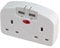 CDL Micro Twin/ Double UK Plug to Euro Travel Adapter with 2 USB Ports