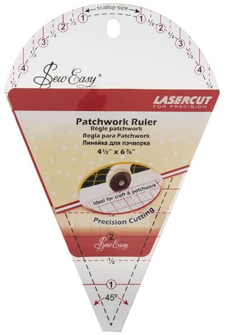 Sew Easy 45° Petal Template – Quilting & Patchwork Shapes for Applique Sewing, Transparent Acrylic Non-Slip