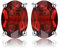 JewelryPalace Ovalschliff 2ct Echt Roter Granat Birthstone Ohrstecker Silber 925 Damen, Schmuck Set, Ohrringe Silber Edelstein Mädchen, Ohrstecker Silber Klein mit Stein Frauen Geschenk