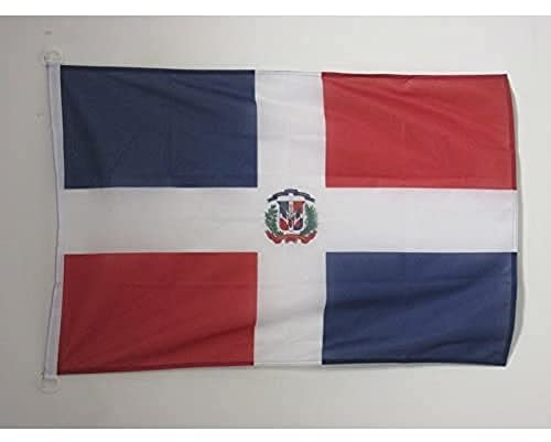 AZ FLAG Bandera de la REPÚBLICA Dominicana 90x60cm Uso Exterior - Bandera Dominicana 60 x 90 cm Anillos