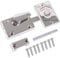 White Hinge Limited Polished Chrome Vacant/Engaged Bathroom Toilet Lock - WC Use Indicator Catch