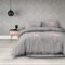 AmeliaHome 2tlg Bettwäsche 135x200 cm mit 1 Kopfkissenbezug 50x75 cm geometrisches Muster Microfaser Reißverschluss Basic Collection Flamingo Light grau rosa