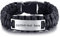 JewelryWe Schmuck Paracord Survival Armband, Edelstahl Verschluss, Schwarz