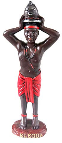 Anne's Boutique Orisha Elegua Statue (12,7 cm) - Rot, Schwarz - Klassisch - Handgefertigte - Religiös
