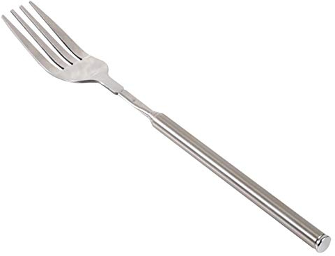KIKYO Tenedor Extensible, Barbacoa telescópica Extensible Mango Largo Tenedor Fruta Postre Tenedor Largo Cubiertos para Perros Calientes Verduras