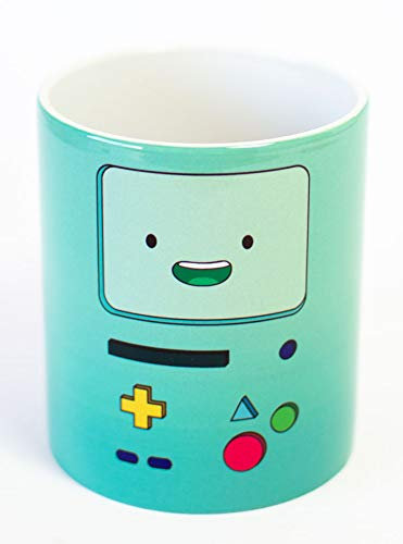 TusPersonalizables.com Keramik BMO Anime Tasse, Klassiker, Rund, 1 Stück, blau, 0.42 kg, Spülmaschinenfest