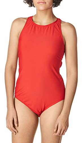 FINIS Damen Bladeback Badeanzug, rot, 38