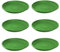 Acan Pack de 6 Platos de plástico para macetas de 20/25 cm Mediterránea. Bandejas, platillos, bajoplatos Redondos para tiestos de Interior, Exterior, jardín, terraza o balcón (Verde)