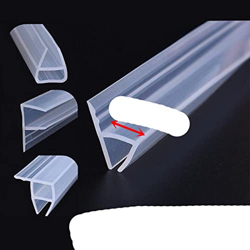 1M / 2M Verbreiteter H-Form-Dichtungsstreifen Gummi-Badezimmer-Duschwand-Türfenster-Dichtungsstreifen Dichtungsstreifen für 6mm / 8mm Glas-8mm, 1M