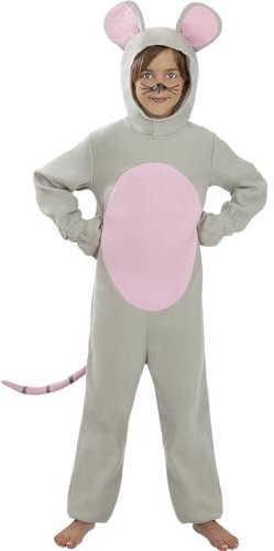Funidelia | Mouse Costume for boys & girls Animals - Costumes for kids, accessory fancy dress & props for Halloween, carnival & parties - Size 10-12 years - Grey/Silver