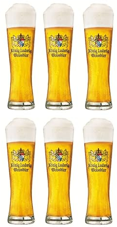 König Ludwig Biergläser Weizen 500 ml - 6 Stücke