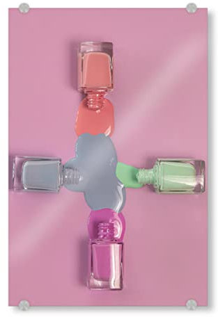 artboxONE Acrylglasbild 45x30 cm Fashion Vier Mal Nagellack Bild hinter Acrylglas - Bild nagellack Essie Farben