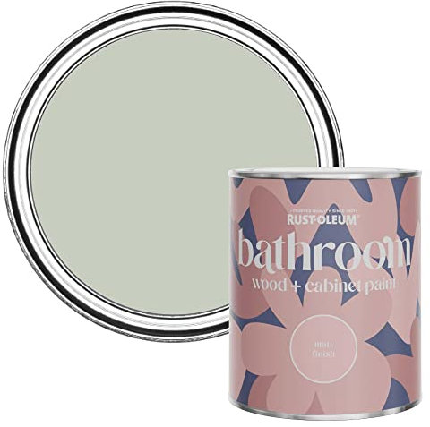 Rust-Oleum Green Moisture Resistant Bathroom Wood and Cabinet Paint in Matt Finish - ALOE 750ML
