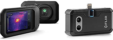 FLIR C3-X Kompakte Wärmekamera & FLIR ONE PRO iOS ONE PRO Thermalbilderkamera für iOS, 160 x 120 thermische Auflösung, Vividir-Blitzverbinder, neutral