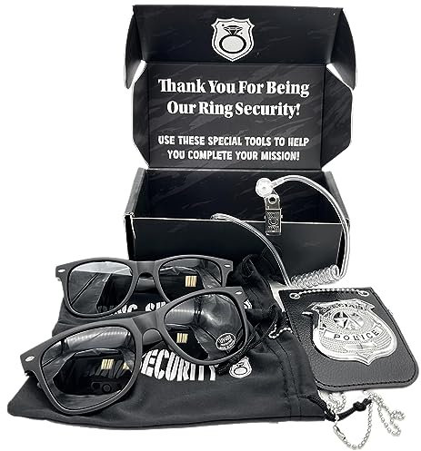 QualityVibe Ring Bearer Proposal Gift Box A Gift For Wedding Ring Security One Kit for 1 Ring Boy With 2 Different Size Sunglasses (Tools)