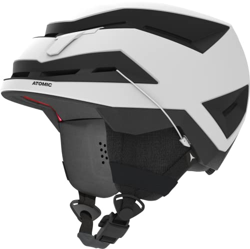 Atomic Backland Ski Helmet, Lightweight and Safe, White, Size L, Maximum Shock Absorption, Active Aircon Ventilation System, 3D Ear Pads, 360° Fit System, Head Circumference 59–63 cm