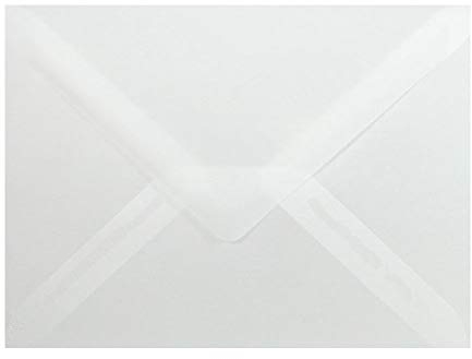 Paper24 25 Briefumschläge 140x190 mm Umschlag 14x19 feuchtklebend 120 g/qm für Einladungen, Hochzeit, (60 Transparent) für 13x18 Bilder