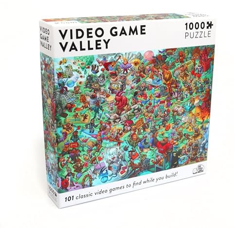 Video Game Valley: Jigsaw Puzzle with 101 Hidden Video Game Titles to Discover, for Video Game Players and Lovers