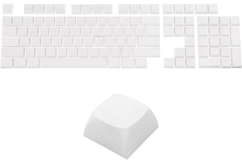 sourcing map 108 Key PBT Keycap Set XDA Profile Backlit Double Shot 60% for Keys Mechanical Keyboard Layout, White